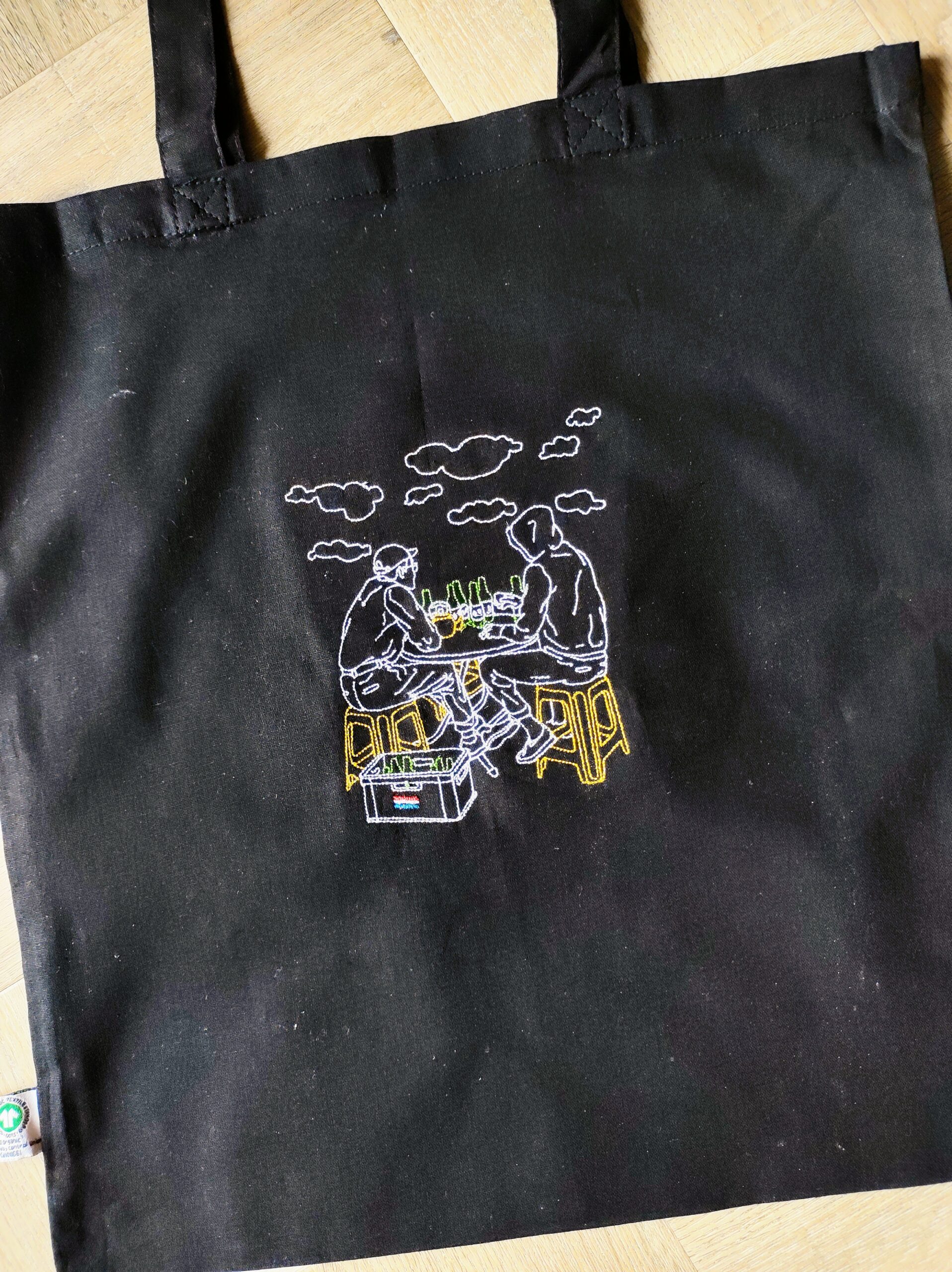 Canvas Tas met Lijn-art foto - Afbeelding 3
