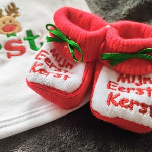 vrouw Vul in Oriënteren Mijn eerste kerst: Baby Slofjes ⋆ Kireatief